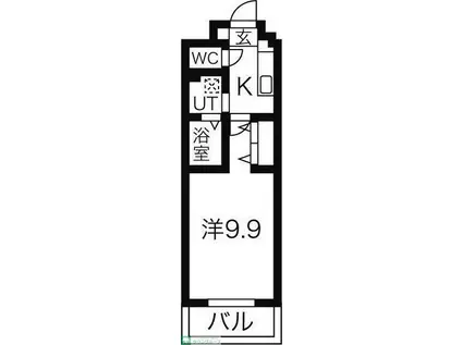 リシュドール鶴舞公園(1K/6階)の間取り写真