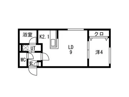 シティプレミア栄通(1LDK/3階)の間取り写真