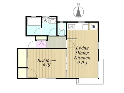 ロイヤルハイツ(1LDK/1階)の間取り写真