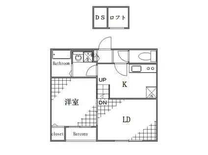 ベル ブラン(1LDK/2階)の間取り写真