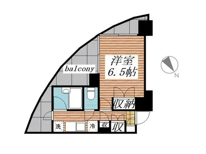 メゾン・ド・レノン(ワンルーム/4階)の間取り写真