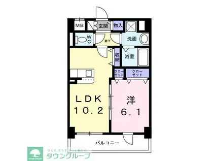 スリールステラ(1LDK/1階)の間取り写真