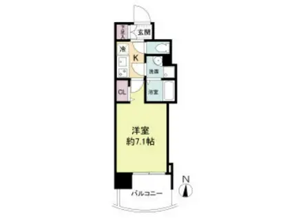 セレニテ日本橋プリエ(1K/15階)の間取り写真