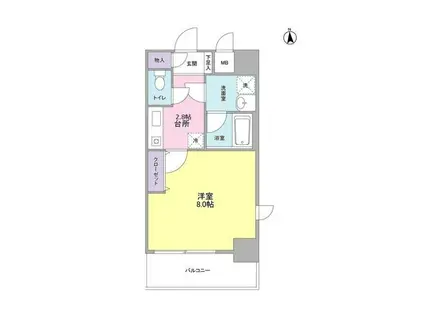 セレーノ品川(1K/3階)の間取り写真