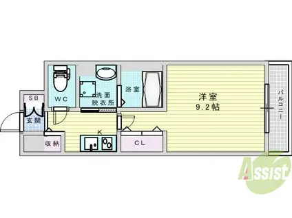 IS GRANDE(1K/5階)の間取り写真