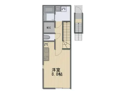 IRBIS津島福居(ワンルーム/2階)の間取り写真