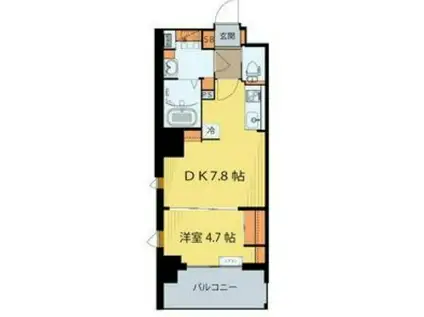 シエルエックス榴岡公園(1DK/7階)の間取り写真