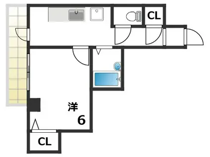 コーラル五色山(1K/5階)の間取り写真