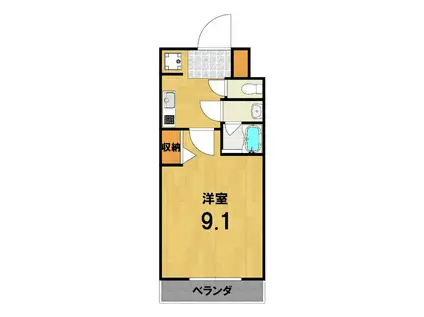 LA FITE KYOTO OIKE(1K/3階)の間取り写真