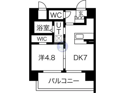 コスモリード大阪福島(1DK/9階)の間取り写真