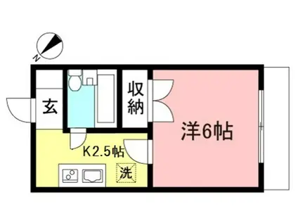 チェルトナムIII(1K/1階)の間取り写真