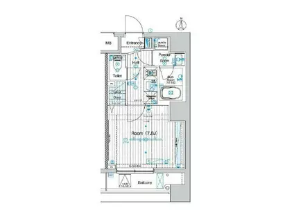 ブライズ神楽坂(1K/4階)の間取り写真
