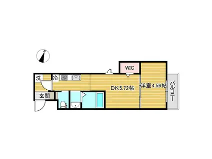 エール御影塚町(1DK/4階)の間取り写真