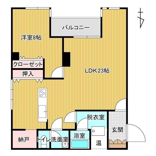 レジデンス武蔵(1LDK/2階)の間取り写真