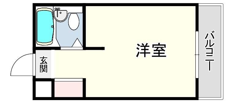 ダイドーメゾン苦楽園(ワンルーム/2階)の間取り写真