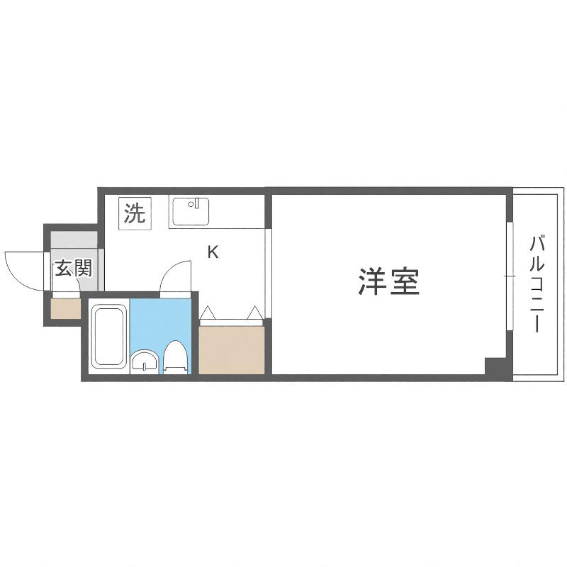 ニューホライズンハイツ(1K/3階)の間取り写真