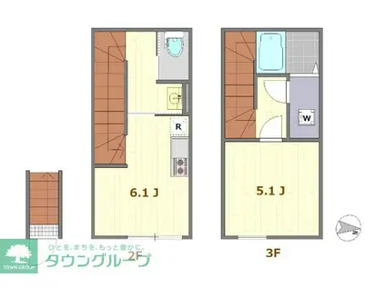 AMATERRACE江古田(1DK/2階)の間取り写真