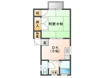 コスモハイツ(1K/1階)の間取り写真