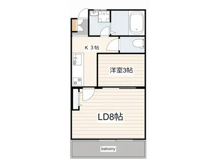 PLEIN SOLEIL 府中本町(1LDK/3階)の間取り写真