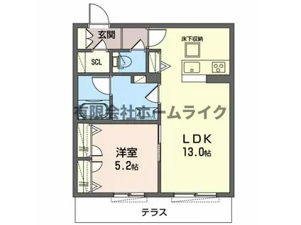シャーメゾン今米(1LDK/1階)の間取り写真