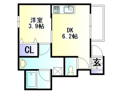 フォレストイン上井沢(1DK/1階)の間取り写真