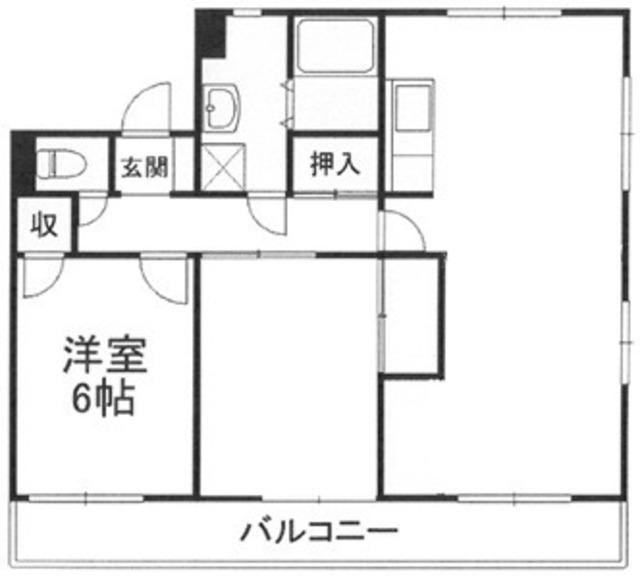 リーベンスハイム大宮(2LDK/6階)の間取り写真