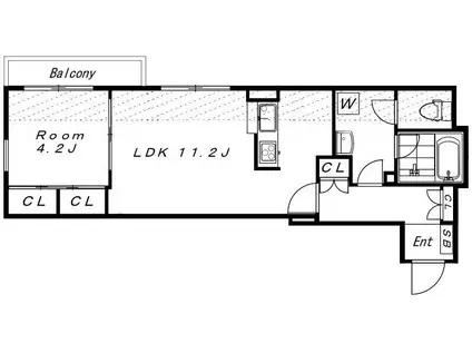 アルテミシア(1LDK/2階)の間取り写真