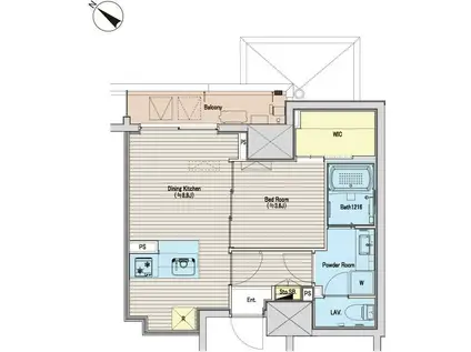 アマンE.S.K.青山(1LDK/6階)の間取り写真