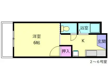 フォーサイト上津RII(1K/3階)の間取り写真
