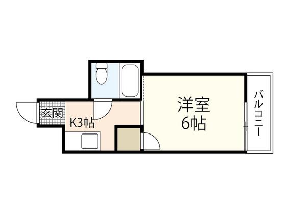重藤ビル(1K/4階)の間取り写真