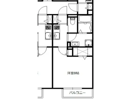 パヴォーネ(1K/1階)の間取り写真