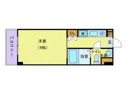 レヤーノ新宿(1K/4階)の間取り写真