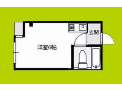 KSプレステージ北掘江(ワンルーム/3階)の間取り写真