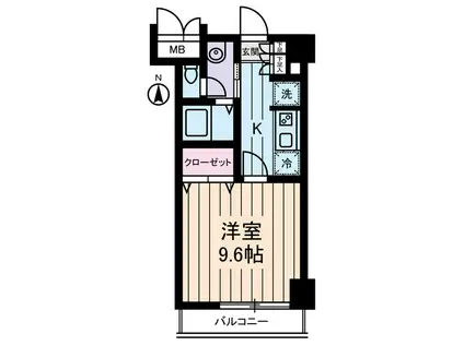 パストラーレ三ノ輪(1K/2階)の間取り写真