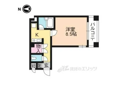 ステーションコートヤード(1K/8階)の間取り写真