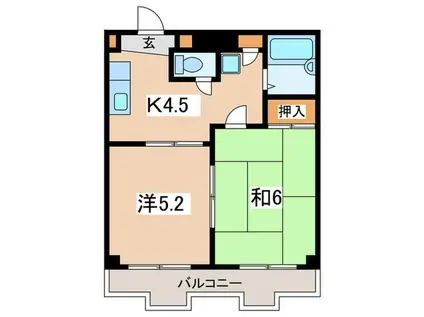 アデナ川和(2K/2階)の間取り写真