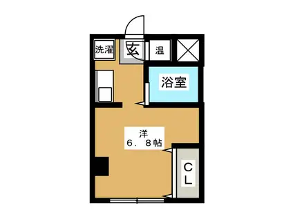 コーポコナ(ワンルーム/3階)の間取り写真