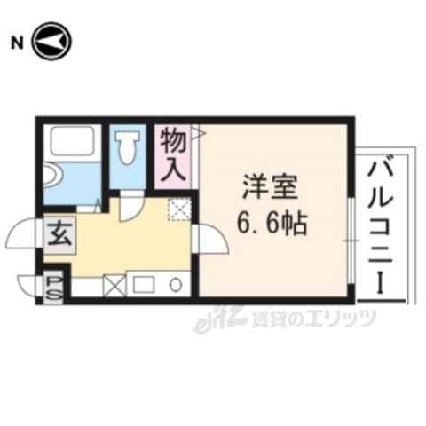 フラッツ7(1K/2階)の間取り写真