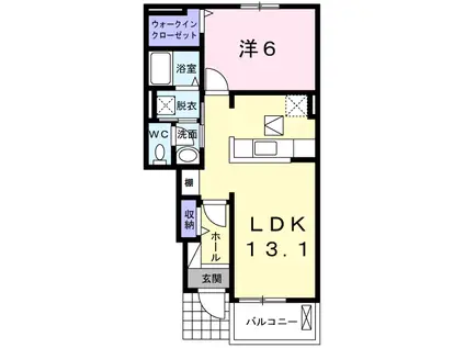 旭市二 2016年築 1LDK(1LDK/1階)の間取り写真