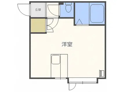 AMSスズラン(ワンルーム/2階)の間取り写真