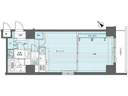 フェニックス新横濱参番館(1LDK/6階)の間取り写真