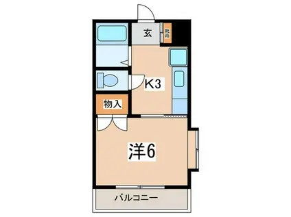 YFC南台(1K/1階)の間取り写真