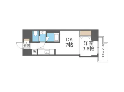 DIMORA靭公園(1DK/5階)の間取り写真