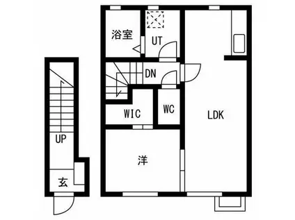 グラシアス 2/28(1LDK/2階)の間取り写真