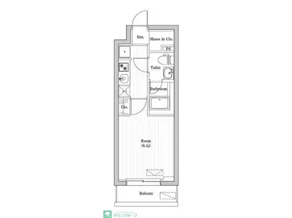 アーバンパーク登戸(1K/1階)の間取り写真