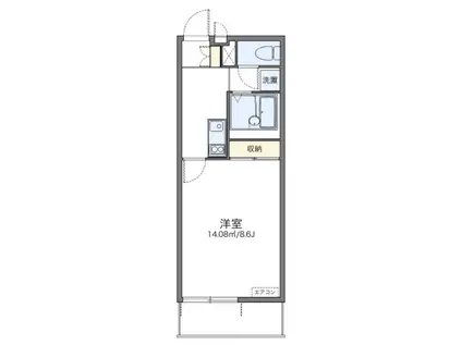 レオネクストシーズ 堀の内(1K/3階)の間取り写真