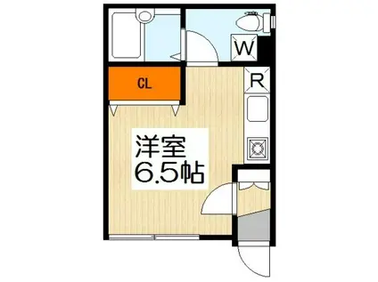 パインフィールド(ワンルーム/1階)の間取り写真