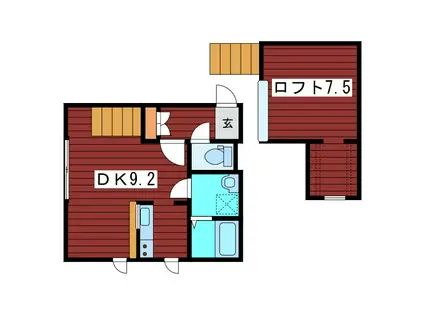 プリマジェンマ壱番館(1DK/2階)の間取り写真