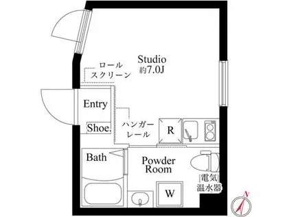 CASA PIAZZA西蒲田(ワンルーム/2階)の間取り写真