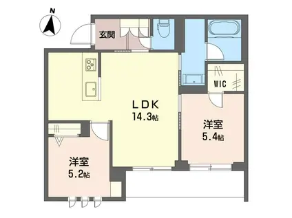 リラフォート(2LDK/2階)の間取り写真
